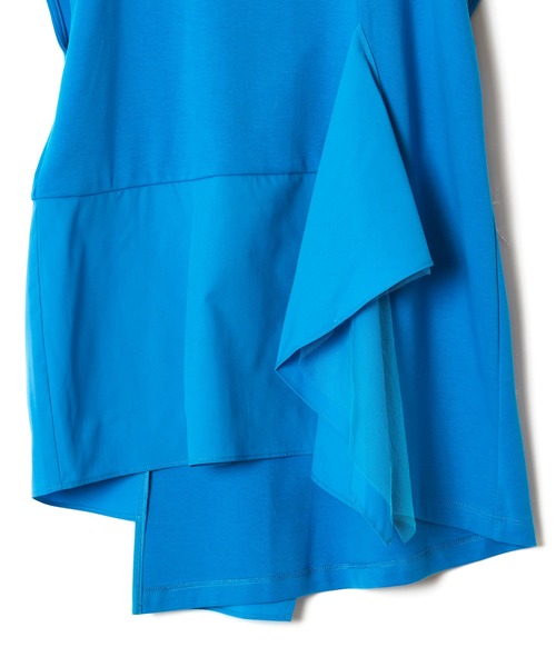 AULA AILA（アウラアイラ）の「タフタコンビネーションTシャツ（Tシャツ/カットソー・レディース・ブラック/オフホワイト/ブルー・0）」の19枚目の写真