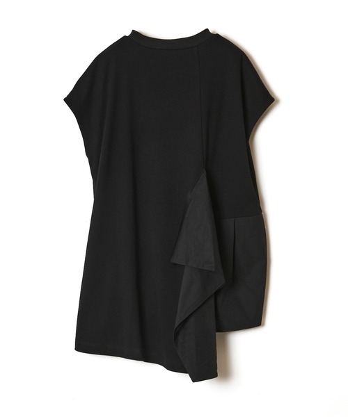 AULA AILA（アウラアイラ）の「タフタコンビネーションTシャツ（Tシャツ/カットソー・レディース・ブラック/オフホワイト/ブルー・0）」の17枚目の写真