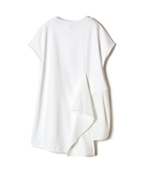 AULA AILA（アウラアイラ）の「タフタコンビネーションTシャツ（Tシャツ/カットソー・レディース・ブラック/オフホワイト/ブルー・0）」の15枚目の写真