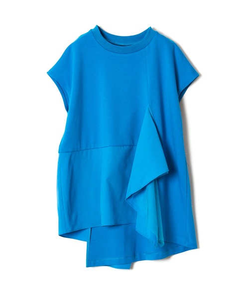 AULA AILA（アウラアイラ）の「タフタコンビネーションTシャツ（Tシャツ/カットソー・レディース・ブラック/オフホワイト/ブルー・0）」の20枚目の写真