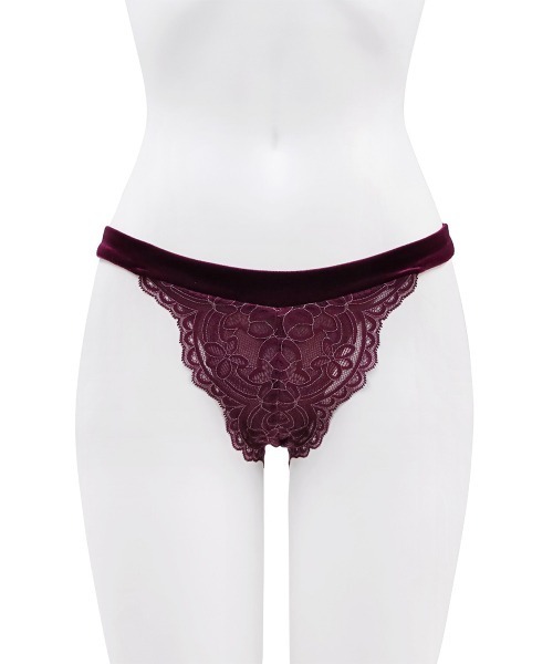 ANNEBRA(アンブラ)の「Velvet ベロア×レースバックデザインショーツ(ショーツ・レディース・ダークグリーン/ワインレッド・M/L/XL)」の12枚目の写真
