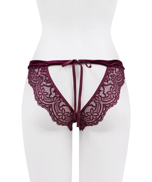 ANNEBRA(アンブラ)の「Velvet ベロア×レースバックデザインショーツ(ショーツ・レディース・ダークグリーン/ワインレッド・M/L/XL)」の13枚目の写真