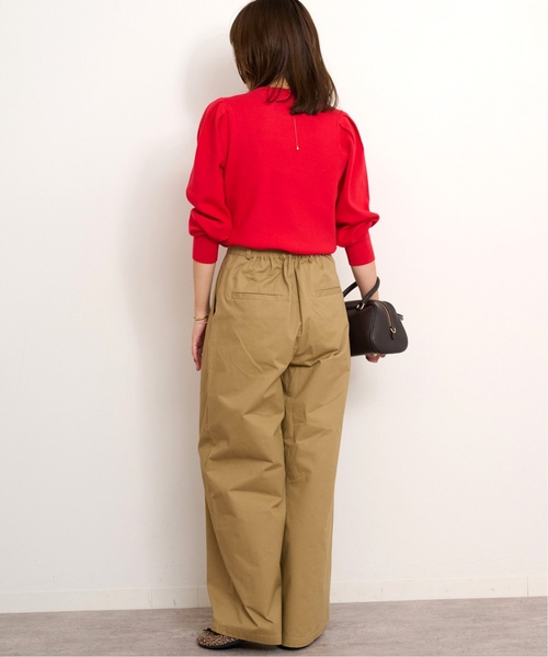 JOURNAL STANDARD relume（ジャーナルスタンダード　レリューム）の「《追加2》ウォッシャブルパフスリーブプルオーバー（ニット/セーター・レディース・チャコールグレー/ブラック/アイボリー/レッド・FREE）」の14枚目の写真
