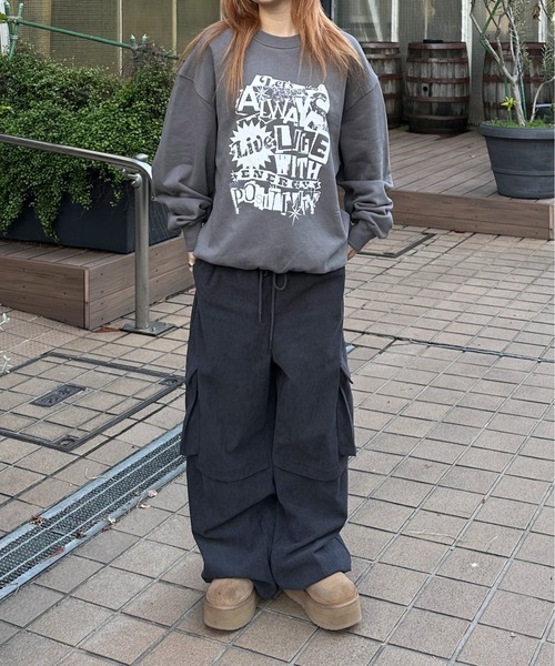 sedacle（セダクル）の「アソートロゴ裏起毛スウェット（スウェット・メンズ・ブラウン/グレー/ボルドー/グレー系その他/チャコールグレー/ネイビー・SMALL/MEDIUM/LARGE）」の10枚目の写真