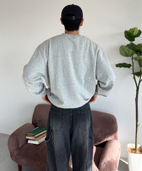 sedacle（セダクル）の「アソートロゴ裏起毛スウェット（スウェット・メンズ・ブラウン/グレー/ボルドー/グレー系その他/チャコールグレー/ネイビー・SMALL/MEDIUM/LARGE）」の22枚目の写真