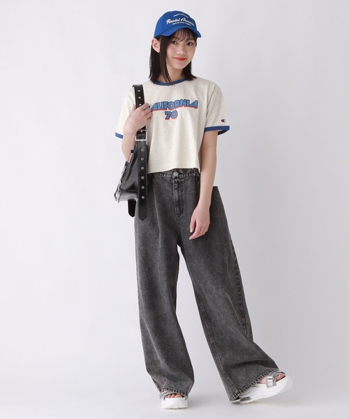 repipi armario(レピピ アルマリオ)の「【champion/チャンピオン×repipi】ロゴリンガーT(Tシャツ/カットソー・キッズ・グレー/ホワイト/ブルー・LARGE/SMALL/MEDIUM)」の7枚目の写真