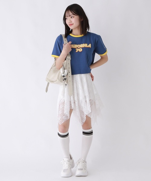 repipi armario(レピピ アルマリオ)の「【champion/チャンピオン×repipi】ロゴリンガーT(Tシャツ/カットソー・キッズ・グレー/ホワイト/ブルー・LARGE/SMALL/MEDIUM)」の10枚目の写真