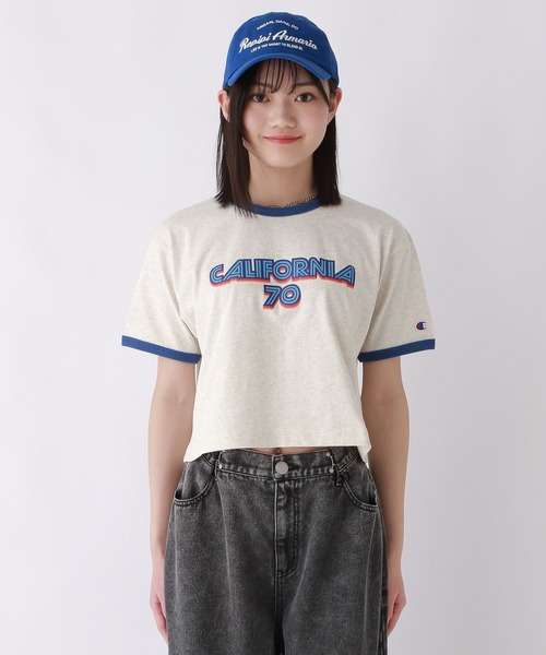 repipi armario(レピピ アルマリオ)の「【champion/チャンピオン×repipi】ロゴリンガーT(Tシャツ/カットソー・キッズ・グレー/ホワイト/ブルー・LARGE/SMALL/MEDIUM)」の12枚目の写真