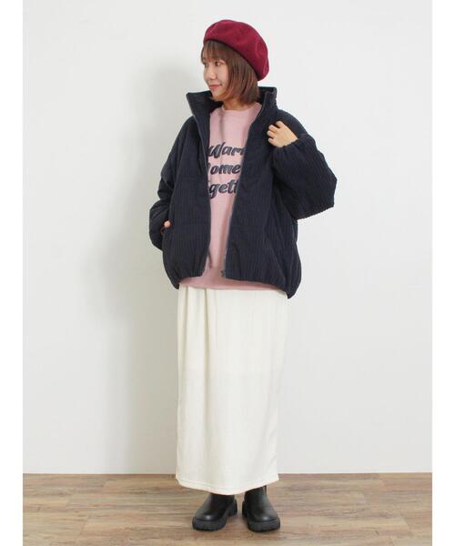 Samansa Mos2(サマンサ モスモス)の「裏ボアロゴプリントスウェット(Tシャツ/カットソー・レディース・ピンク/キナリ/ブルー/チャコールグレー・F)」の19枚目の写真