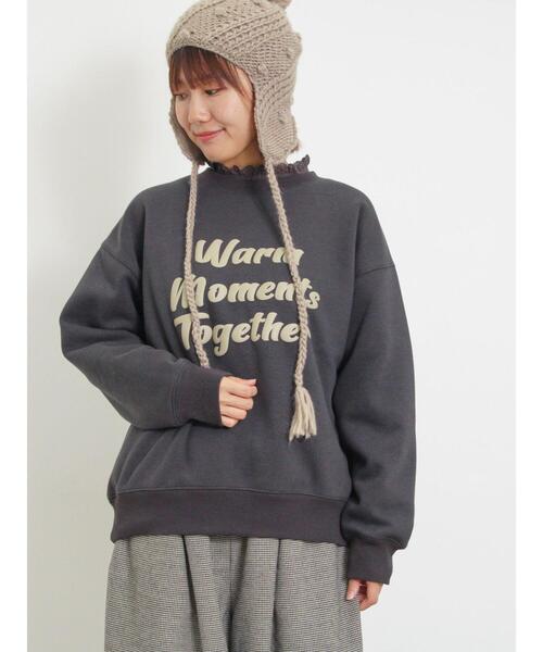 Samansa Mos2(サマンサ モスモス)の「裏ボアロゴプリントスウェット(Tシャツ/カットソー・レディース・ピンク/キナリ/ブルー/チャコールグレー・F)」の22枚目の写真