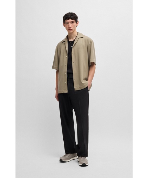 HUGO（ヒューゴ）の「ニットエフェクト スニーカー フェイクレザーディテール（スニーカー・メンズ・ブラック/ライトブラウン・43/40/41/42/44）」の10枚目の写真