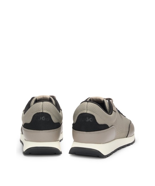 HUGO（ヒューゴ）の「ニットエフェクト スニーカー フェイクレザーディテール（スニーカー・メンズ・ブラック/ライトブラウン・43/40/41/42/44）」の8枚目の写真