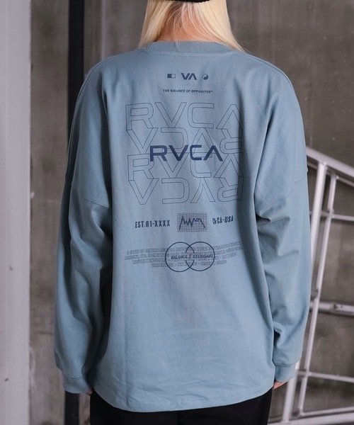 RVCA（ルーカ）の「RVCA メンズ RADIATE LT ロンＴ/ルーカワイドシルエットバックプリント長袖ロンT（Tシャツ/カットソー・メンズ・ブラック/ホワイト/ライトグレー/ミント・SMALL/MEDIUM/LARGE/X-LARGE）」の4枚目の写真