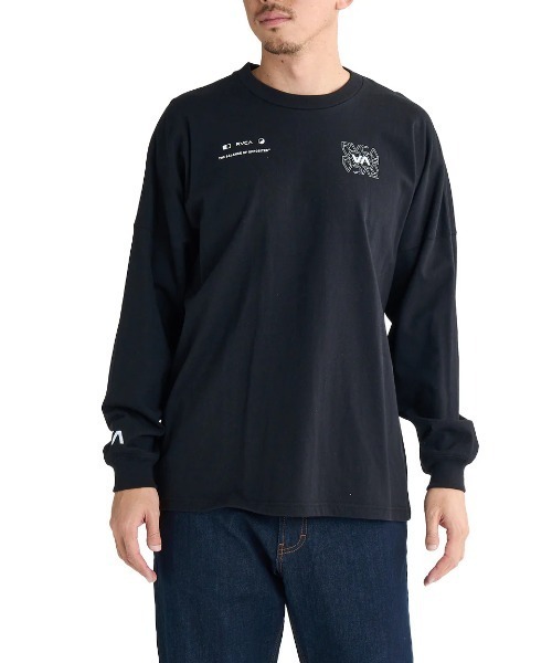 RVCA（ルーカ）の「RVCA メンズ RADIATE LT ロンＴ/ルーカワイドシルエットバックプリント長袖ロンT（Tシャツ/カットソー・メンズ・ブラック/ホワイト/ライトグレー/ミント・SMALL/MEDIUM/LARGE/X-LARGE）」の9枚目の写真