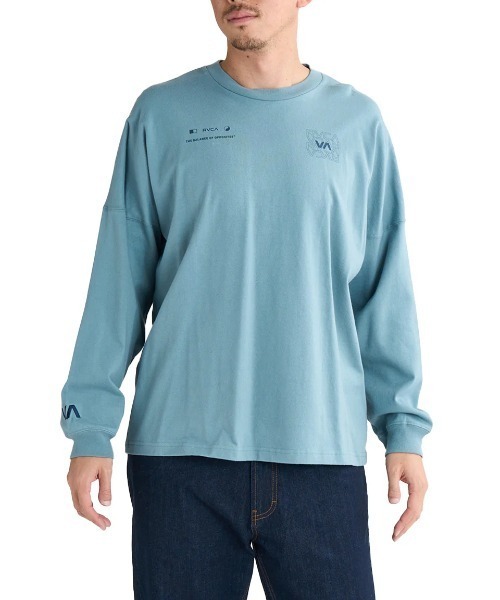 RVCA（ルーカ）の「RVCA メンズ RADIATE LT ロンＴ/ルーカワイドシルエットバックプリント長袖ロンT（Tシャツ/カットソー・メンズ・ブラック/ホワイト/ライトグレー/ミント・SMALL/MEDIUM/LARGE/X-LARGE）」の17枚目の写真