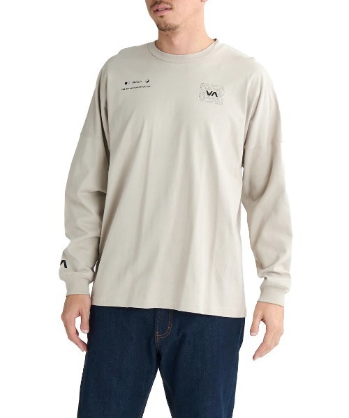 RVCA（ルーカ）の「RVCA メンズ RADIATE LT ロンＴ/ルーカワイドシルエットバックプリント長袖ロンT（Tシャツ/カットソー・メンズ・ブラック/ホワイト/ライトグレー/ミント・SMALL/MEDIUM/LARGE/X-LARGE）」の13枚目の写真