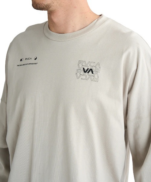 RVCA（ルーカ）の「RVCA メンズ RADIATE LT ロンＴ/ルーカワイドシルエットバックプリント長袖ロンT（Tシャツ/カットソー・メンズ・ブラック/ホワイト/ライトグレー/ミント・SMALL/MEDIUM/LARGE/X-LARGE）」の14枚目の写真