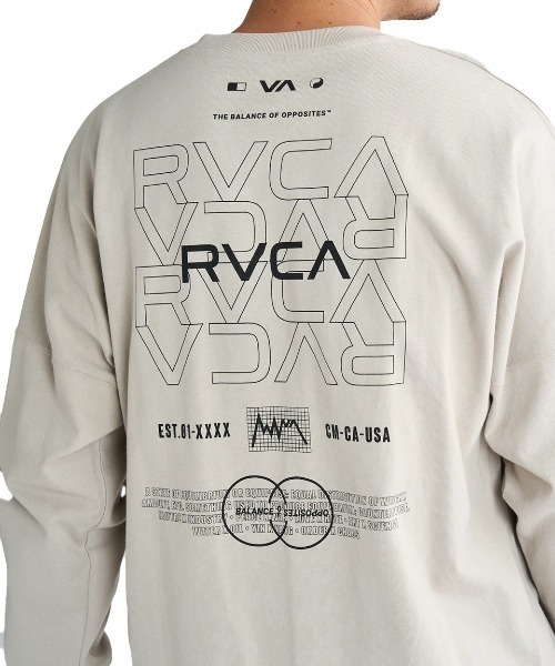 RVCA（ルーカ）の「RVCA メンズ RADIATE LT ロンＴ/ルーカワイドシルエットバックプリント長袖ロンT（Tシャツ/カットソー・メンズ・ブラック/ホワイト/ライトグレー/ミント・SMALL/MEDIUM/LARGE/X-LARGE）」の15枚目の写真
