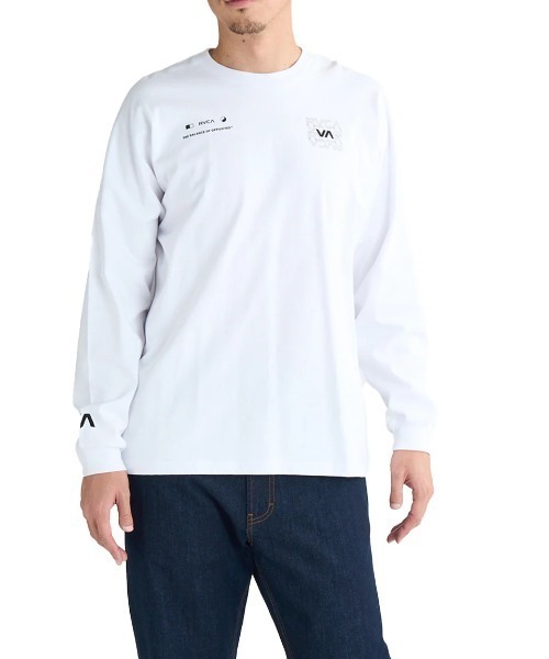RVCA（ルーカ）の「RVCA メンズ RADIATE LT ロンＴ/ルーカワイドシルエットバックプリント長袖ロンT（Tシャツ/カットソー・メンズ・ブラック/ホワイト/ライトグレー/ミント・SMALL/MEDIUM/LARGE/X-LARGE）」の5枚目の写真