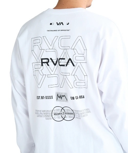 RVCA（ルーカ）の「RVCA メンズ RADIATE LT ロンＴ/ルーカワイドシルエットバックプリント長袖ロンT（Tシャツ/カットソー・メンズ・ブラック/ホワイト/ライトグレー/ミント・SMALL/MEDIUM/LARGE/X-LARGE）」の7枚目の写真