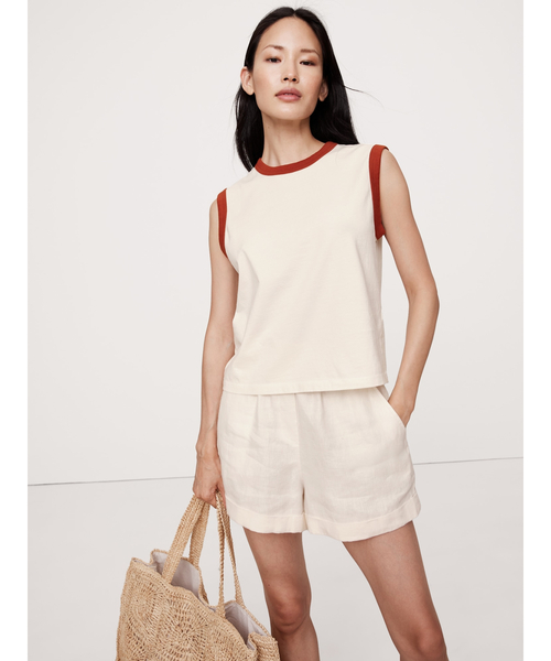 Banana Republic(バナナリパブリック)の「ライトウェイト コットン マッスルタンクトップ(Tシャツ/カットソー・レディース・ブラック/イエロー系その他/ホワイト/ホワイト系その他/マルチ・L/S/XS/M)」の8枚目の写真
