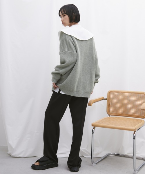 Aunt Marie's(アントマリーズ)の「ポンチイージースリムスラックスパンツ【サイズ展開あり】(その他パンツ・レディース・ネイビー/ブラック・MT/FREE)」の16枚目の写真