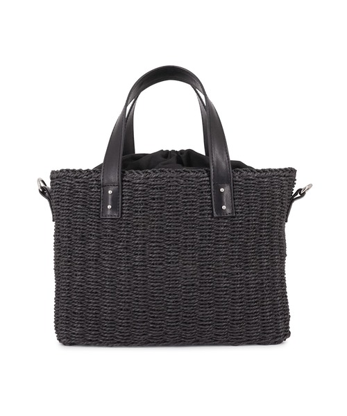 MURUA(ムルーア)の「MURUA(ムルーア) 2WAYミニトートバッグ MR-B1341 かごバッグ(トートバッグ・レディース・ブラック/ベージュ・FREE)」の14枚目の写真