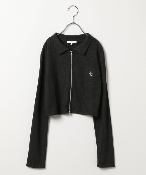 GLOBAL WORK（グローバルワーク）の「ダブルZIPクロップド長袖/AND YUA ANY/251530（Tシャツ/カットソー・キッズ・ブラック/ブルー・MEDIUM/SMALL）」の22枚目の写真