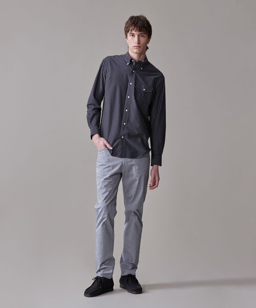 J.PRESS（ジェイプレス）の「【KANEMASA JERSEY】【きちんと見え、快適な着心地】ストライプジャージ ボタンダウンシャツ / JAPAN MADE（シャツ/ブラウス・メンズ・ピンク系1/ネイビー系1/サックスブルー系1・X-LARGE/MEDIUM/LARGE）」の14枚目の写真
