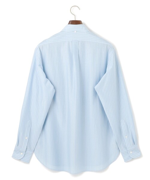 J.PRESS（ジェイプレス）の「【KANEMASA JERSEY】【きちんと見え、快適な着心地】ストライプジャージ ボタンダウンシャツ / JAPAN MADE（シャツ/ブラウス・メンズ・ピンク系1/ネイビー系1/サックスブルー系1・X-LARGE/MEDIUM/LARGE）」の5枚目の写真