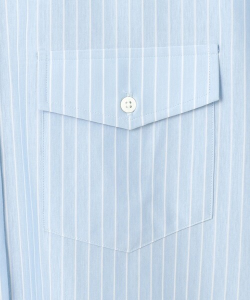 J.PRESS（ジェイプレス）の「【KANEMASA JERSEY】【きちんと見え、快適な着心地】ストライプジャージ ボタンダウンシャツ / JAPAN MADE（シャツ/ブラウス・メンズ・ピンク系1/ネイビー系1/サックスブルー系1・X-LARGE/MEDIUM/LARGE）」の7枚目の写真