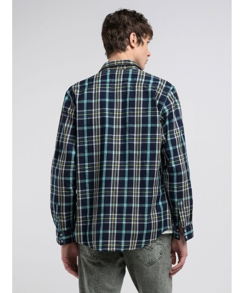 REPLAY（リプレイ）の「インディゴチェックシャツ（シャツ/ブラウス・メンズ・ネイビー・LARGE/X-LARGE/MEDIUM/SMALL）」の2枚目の写真