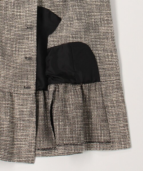 MICO COULIER(ミコクリエ)の「《オケージョン対応》ドライスピン杢ツィード/バスケットラメツィードベスト(ノーカラージャケット・レディース・ネイビー/ブラック系その他・38)」の14枚目の写真