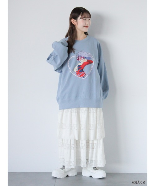 ehka sopo（エヘカソポ）の「【魔法の天使クリィミーマミ】プリントスウェット（ニット/セーター・レディース・キナリ/チャコールグレー/サックスブルー・F）」の8枚目の写真