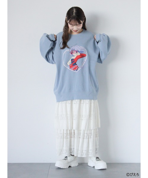 ehka sopo（エヘカソポ）の「【魔法の天使クリィミーマミ】プリントスウェット（ニット/セーター・レディース・キナリ/チャコールグレー/サックスブルー・F）」の9枚目の写真