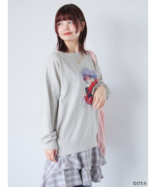 ehka sopo（エヘカソポ）の「【魔法の天使クリィミーマミ】プリントスウェット（ニット/セーター・レディース・キナリ/チャコールグレー/サックスブルー・F）」の17枚目の写真