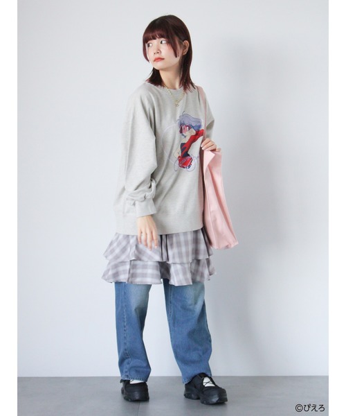 ehka sopo（エヘカソポ）の「【魔法の天使クリィミーマミ】プリントスウェット（ニット/セーター・レディース・キナリ/チャコールグレー/サックスブルー・F）」の22枚目の写真