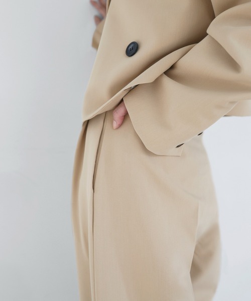 hellam（へラム）の「ワイドタックパンツ（スラックス・レディース・ベージュ/ブラウン/アイボリー/チャコール/ブラック・LARGE/MEDIUM/SMALL）」の7枚目の写真