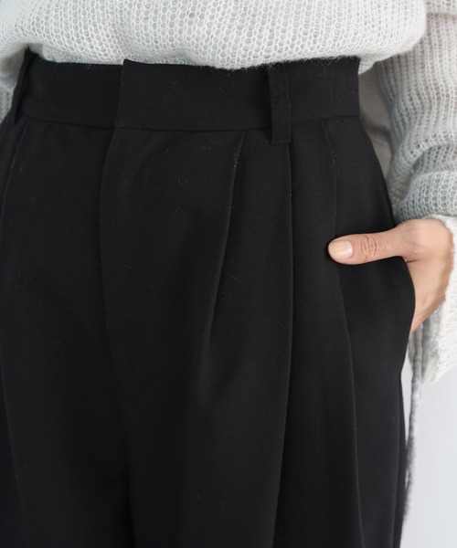 hellam（へラム）の「ワイドタックパンツ（スラックス・レディース・ベージュ/ブラウン/アイボリー/チャコール/ブラック・LARGE/MEDIUM/SMALL）」の19枚目の写真