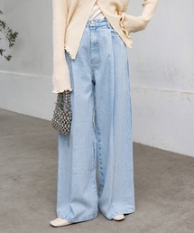 Bab | 【S・M・Lサイズ展開】タック入りデニムパンツ(デニムパンツ)