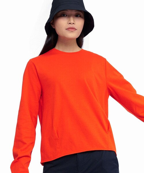 AIGLE（エーグル）の「吸水速乾 UVカット ロングスリーブクルーネックTシャツ RP 長袖Tシャツ（Tシャツ/カットソー・レディース・ホワイト/ブラック/レッド・M/L/XS/S）」の3枚目の写真