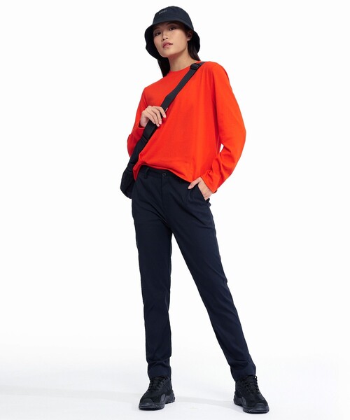 AIGLE（エーグル）の「吸水速乾 UVカット ロングスリーブクルーネックTシャツ RP 長袖Tシャツ（Tシャツ/カットソー・レディース・ホワイト/ブラック/レッド・M/L/XS/S）」の8枚目の写真