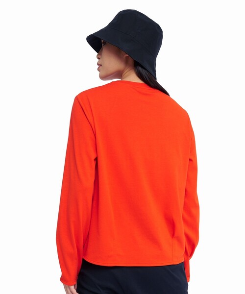 AIGLE（エーグル）の「吸水速乾 UVカット ロングスリーブクルーネックTシャツ RP 長袖Tシャツ（Tシャツ/カットソー・レディース・ホワイト/ブラック/レッド・M/L/XS/S）」の9枚目の写真