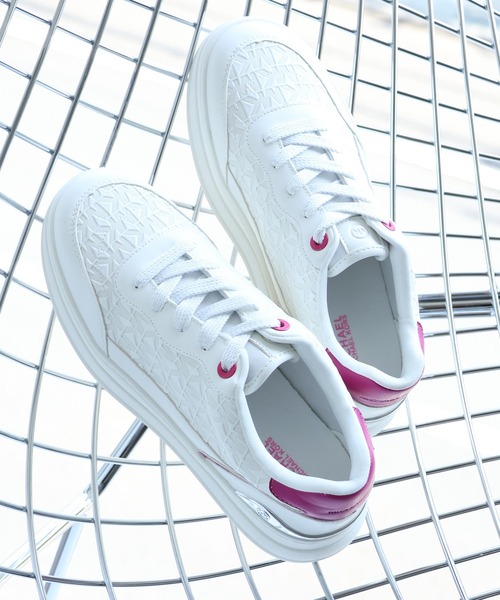 MICHAEL KORS（マイケルコース）の「【MICHAEL KORS/マイケルコース】HAYES/ヘイズ/厚底レースアップスニーカー（スニーカー・レディース・ホワイト/ベージュ/ホワイト系その他・23.5cm/22.5cm/23.0cm/18.0cm/19.0cm/20.0cm/21.0cm/22.0cm/17.0cm）」の2枚目の写真