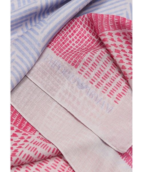 EMPORIO ARMANI（エンポリオアルマーニ）の「【エンポリオ アルマーニ】スカーフ モダール製 フレームプリント（ストール/ショール・レディース・パープル系その他・FREE）」の2枚目の写真