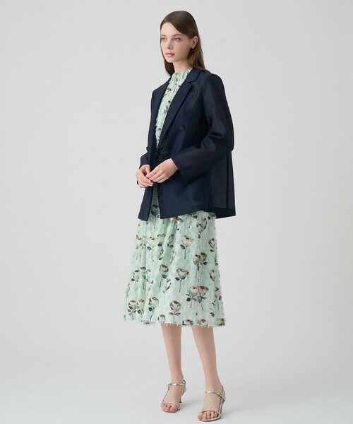 ANAYI(アナイ)の「ハードオーガンジーダブル ジャケット(テーラードジャケット・レディース・ベージュ/ネイビー・36/38/34)」の7枚目の写真