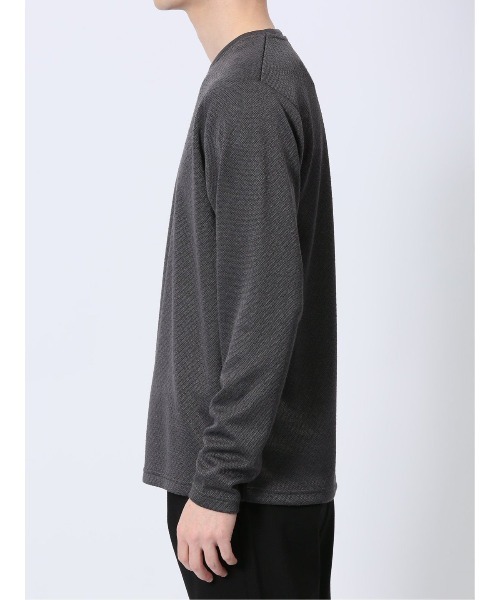 TAKA-Q(タカキュー)の「【ウォッシャブル】タカキュー ジオメトリックジャガード クルーネック長袖Tシャツ(Tシャツ/カットソー・メンズ・ネイビー/ホワイト/ブラック・MEDIUM/LARGE/X-LARGE)」の17枚目の写真