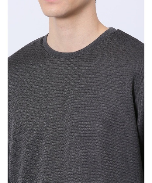 TAKA-Q(タカキュー)の「【ウォッシャブル】タカキュー ジオメトリックジャガード クルーネック長袖Tシャツ(Tシャツ/カットソー・メンズ・ネイビー/ホワイト/ブラック・MEDIUM/LARGE/X-LARGE)」の19枚目の写真