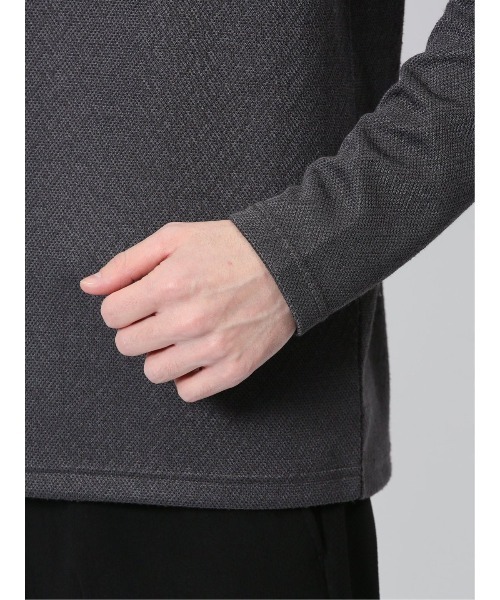 TAKA-Q(タカキュー)の「【ウォッシャブル】タカキュー ジオメトリックジャガード クルーネック長袖Tシャツ(Tシャツ/カットソー・メンズ・ネイビー/ホワイト/ブラック・MEDIUM/LARGE/X-LARGE)」の20枚目の写真