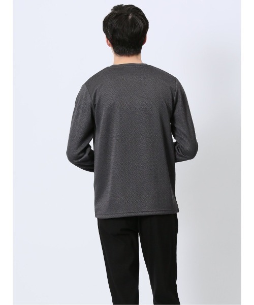 TAKA-Q(タカキュー)の「【ウォッシャブル】タカキュー ジオメトリックジャガード クルーネック長袖Tシャツ(Tシャツ/カットソー・メンズ・ネイビー/ホワイト/ブラック・MEDIUM/LARGE/X-LARGE)」の22枚目の写真